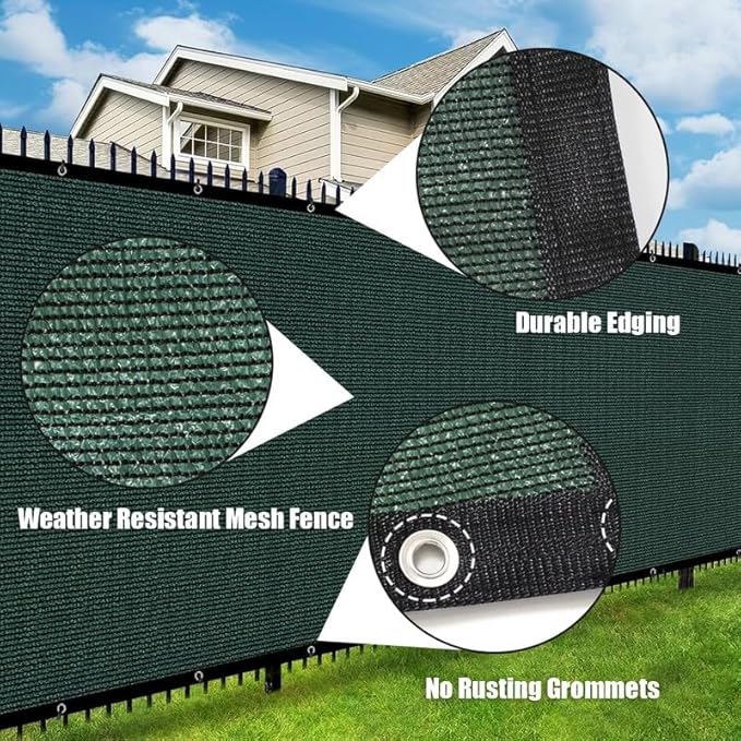 Privacy Fence Screen 4Ft X 133Ft Heavy Duty Outdoor Fencing Panels Windscreen - Image 4