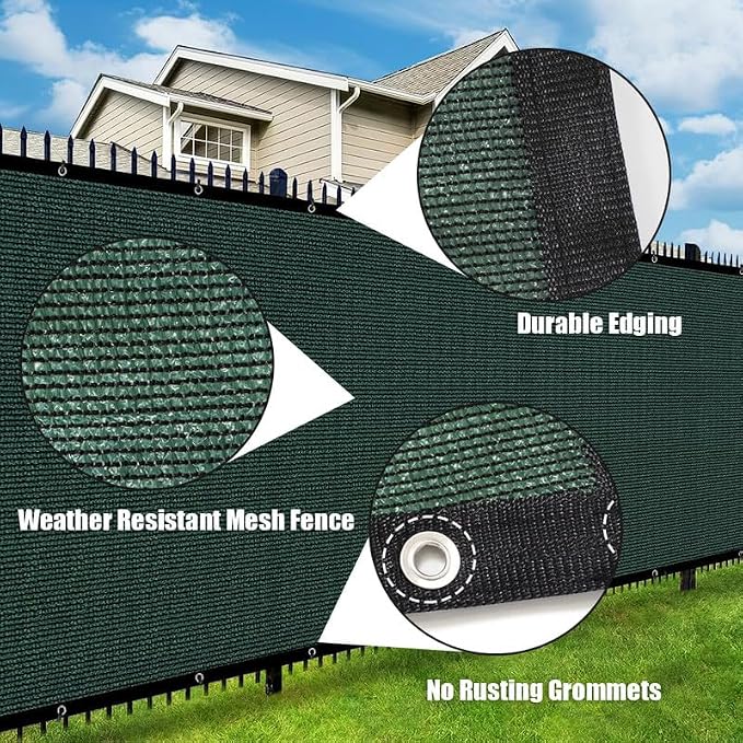 Privacy Fence Screen 4Ft X 151Ft Heavy Duty Outdoor Fencing Panels Windscreen - Image 4