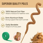 Moss Pole Monstera Plant Support – 48” Bendable Moss Pole Monstera Plant Support, Plant Stakes for Indoor Plants, Tall Plant Sticks Support for Climbing Plants