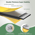 Raised Garden Bed Kit, 5x2x1 ft Galvanized Planter Box Outdoor with Safety Edging, Large Metal Raised Beds for Gardening Vegetables Flower Fruits (Cream Yellow)
