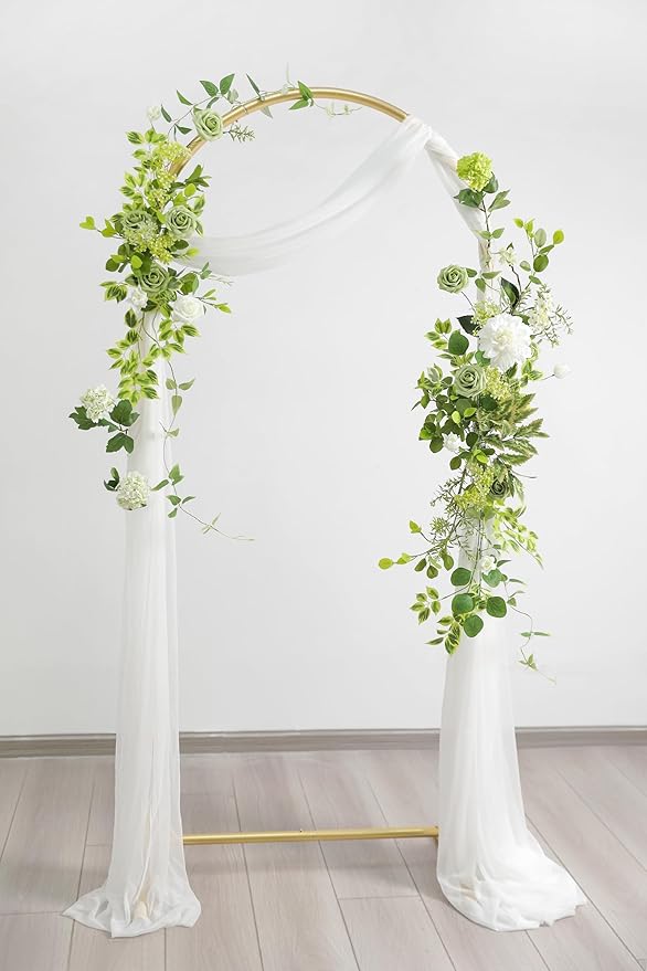 Artificial Plants Greenery Set, 42 Pcs, Grass Green Silk Stems