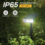 Consciot Solar Spot Lights Outdoor, 4 Pack, White, 600 Lumens, IP65 Waterproof, 6500K Daylight, Solar Landscape Lights for Yard Garden Tree House