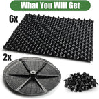 Air Pruning Containers, 40 Gallon Air Pruning Planters, Sturdy Plastic Roots Control Planter Container for Tree Grow Outdoor, Garden Self-Planting Planters, Size 24"x24", Black, 4P