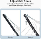 SUPERJARE Curved-Bar Hammock with Stand, 2 Person Heavy Duty Hammock Frame, Detachable Pillow & Portable Carrying Bag, Perfect for Outdoor & Indoor, Peacock Blue