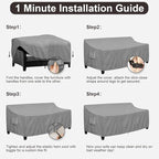PureFit Outdoor Couch Cover Waterproof Patio Sofa Furniture Covers, 4-Seater - Image 7