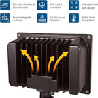 DEWENWILS 65W Flood Lights Outdoor, 6670 LM Super Bright(500W Equivalent) IP65 Waterproof Knuckle Mount LED Security Light, 5000K Daylight LED Flood Light for Garage, Patio, Yard, UL Listed, Browm