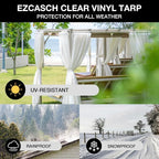 20 Oz Outdoor Vinyl Curtain, Outdoor Clear Panel Curtain, Weather Resistant - Image 6