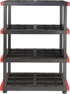 CX Craftsman 4-Tier Highly Durable Storage Rack, 4 Shleves That Support up to 200lbs/shelf, Organization and Storage, Weather-Resistant Design, Easy Assembly, American Made (55H x 40W x 24D)