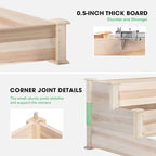 VIVOSUN 3-Tier Wooden Raised Garden Bed, 48 x 48 x 21 Inches, Outdoor Wood Planter Kit for Plants, Herbs, and Vegetables for Garden, Patio, Balcony, Backyard and Outdoors