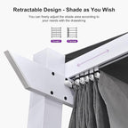 PURPLE LEAF 10' x 10' Outdoor Aluminum Pergola White Heavy-Duty Retractable Pergola with Light Patio Metal with Double Sun Shade Canopy for Backyard Gardens Deck, Grey