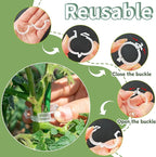 OJYUDD 200 Pcs White Plant Support Garden Clips,Secured Plastic Plant Clip,Tomato Vine Clips,Climbing Plant Support Clips for Flower Vine Twine Orchid