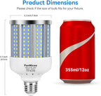 2 Pack 280W Equivalent LED Corn Light Bulb, 4000 Lumen 6500K Cool White Daylight 40W LED Corn Lamp,E26/E27 Medium Base,for Indoor Outdoor Warehouse Garage Basement Backyard Factory Barn and Many Area