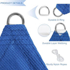 E&K Sunrise 23' x 23' x 23' Sun Shade Sail Triangle Canopy Shade Cover UV Block for Patio Backyard Garden Outdoor (Blue)