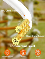 String Lights, 50 Ft Connectable Globe Patio Lights with 53 Clear G40 Bulbs