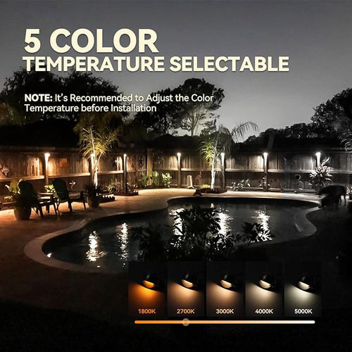 12-Pack Update 5CCT LED Low Voltage Deck Lights – 3.5in