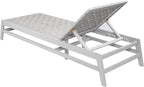 Christopher Knight Home Susua Rope Chaise Lounge with Acacia Wood Frame, Adjustable Backrest Single Lounge Sofa, Patio Sun Lounger Recliner Chair for Poolside Backyard, Gray + Light Gray