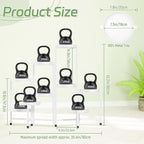 iDavosic.ly Plant Stand Indoor Outdoor, 9 Tier Corner Metal Flower Display Holder Shelf, Easy Assembly Folding Tall Orchid Rack for Patio Balcony Porch Garden Living Room House, White