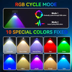 Solar LED Wall Light,RGB Color Changing Spotlight - Waterproof Outdoor Garden Path Lighting,10 Modes Auto On/Off,IP44 ABS Material,30H Runtime No Wiring Needed for Yard & Courtyard (6 P)
