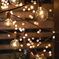String Lights 50 ft Shatterproof LED Globe Bulbs, Warm White, 52 Count