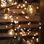 String Lights 50 ft Shatterproof LED Globe Bulbs, Warm White, 52 Count