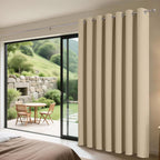 Blackout Patio Sliding Door Curtains – Light Beige, 100Wx90L, 1 Panel