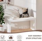 Bamboo Dining Bench, 35 inch Farmhouse Decor Indoor Kitchen Table Bench, Entryway Shoe Rack Bench Solid Bamboo Benches for Living Room, Hallway, Bedroom, Bathroom
