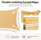 Quictent 20x16ft Rectangular Sun Shade Sail 185G HDPE Canopy 98% UV Block Outdoor Patio Garden Commercial Deck with Hardware Kit (Sand)