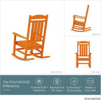 POLYWOOD Presidential Rocking Chair in Tangerine