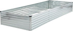 12x4x1.5ft Galvanized Raised Garden Bed,Outdoor Planter Box Metal Patio Kit Planting Bed for Vegetables Flowers Herb,Silver
