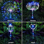 Garden Decor Solar Lights Outdoor,155LED 8 Lighting Modes Pole Light Waterproof Colorful Solar Garden Lights for Christmas, Halloween Decoration,Yard, Patio, Porch,Flower Pot,Pathway (2Pack)