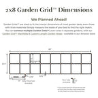The Garden Grid | Preassembled Garden Watering System for Raised Beds | Drip Irrigation System & Soaker Hose - But Better | 1-Min Setup, USA-Made, Lasts 5-10x Longer | Size: 2x8 -Dims: 22.5"x88"
