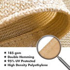 KANAGAWA 20'X22' Sand Custom Size Sun Shade Sail Rectangle UV Block Canopy Cover for Patio Backyard Lawn Garden Outdoor (Customized Available)