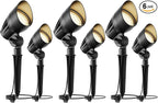 Malibu Landscape Lighting Outdoor 50W Spotlight Waterproof Halogen Floodlight Low Voltage Lights 380Lumen Warm White with Stake for Garden Yard Pathway Lawn Driveway Outdoor Lighting 6Pack 8301-9601