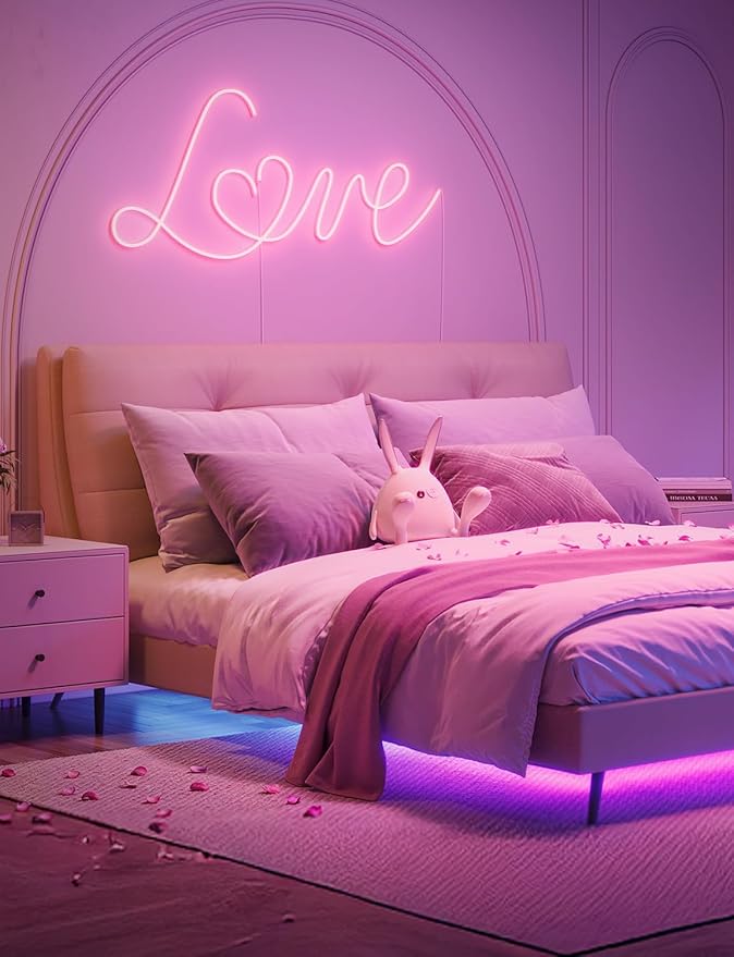 Govee RGBIC LED Strip Lights, 65.6ft Smart LED Lights for Bedroom, Bluetooth LED Strip Lights APP Control, DIY Multiple Colors on One Line, Color Changing LED Lights for Home Decor, 2 Rolls of 32.8ft
