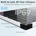Solar Panels 30W 12V Waterproof Kit with MPPT Charge Controller