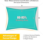 Artpuch Waterproof Sun Shade Sail, 08'x10' Turquoise Rectangular, UV Resistant Rain Canopy, Curved Edges Shade Cloth for Outdoor Patio, Deck, Yard (Custom