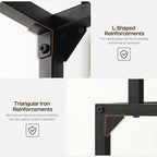 Bar Table with LED Lights, Counter Height Table, Bar Height Pub Table, Metal Frame, for Living Room, Dining Room, Pub, Black BT01DBK