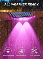 Solar Fence Lights, Fence Light Solar Powered with 6 RGB Colors & Warm White & Cool White, Waterproof Bright Backyard Fence Solar Outdoor Lights for Outside Deck Wall Step Patio Pool(12 Packs)