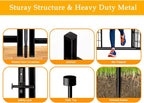 36 in Garden Fence, Wide Gate Low Threshold, 10 Panels Total 22.1 Ft Heavy Duty - Image 2