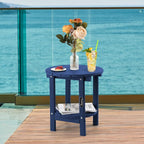 FUNBERRY Outdoor Adirondack Side Table Set of 2, 2-Tier Patio End Tables - Image 2
