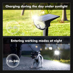 AloftSun Solar Motion Sensor Outdoor Lights,Waterproof Motion Sensor Spot Lights- 30 LED/3 Modes Solar Powered Spotlights,Landscape Lighting for Yard and Garden, Cool White,6 Pack