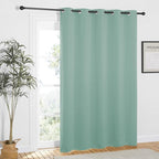 NICETOWN Aqua Blue Blackout Curtains 84 inch Length, Grommet Top Room Darkening Drapes for Bedroom Living Room, Light Blocking Window Covering for Privacy (W66 x L84 Inch, 1 Panel)