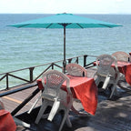 Simple Deluxe 9' Patio Umbrella Outdoor Table Market Yard Umbrella with Push Button Tilt/Crank