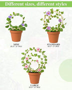 3 Pack Premium Round Plant Trellis Indoor, Small Metal Plant Support Stake for Climbing Plants, Different Sizes Gold Garden Trellis for Ivy and Flowers Outdoor