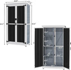 GDLF Outdoor Storage Cabinet Wood & Metal Garden Shed - Image 5