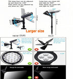 Solar Spotlights Outdoor 18 LED 300 Lumens Waterproof Adjustable Wall Light for Patio Garden Driveway (1 Pack)
