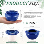 4 Sets African Violet Pots 4 Inch Self Watering Pot for Indoor Ceramic Self Watering Planter for Flower Lovers Ideal Plant Pot Thriving Flower Maintenance