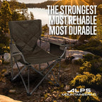 ALPS Mountaineering King Kong Camping Chairs for Adults with Mesh Cup Holders and Pockets, Built Durable and Reliable with Compact Foldable Steel Frame