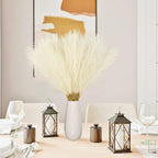 Artificial Pampas Grass Greenery Stems, 50 Pack, 21.6 Inch, Beige