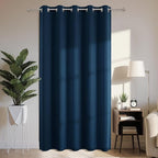 Joydeco Blackout Patio Sliding Door Curtains 108 Inches Long, Grommet Privacy Room Divider Curtains, Extra Wide Thermal Blackout Drapes for Bedroom Living Room (Navy Blue, 70Wx108L, 1 Panel)